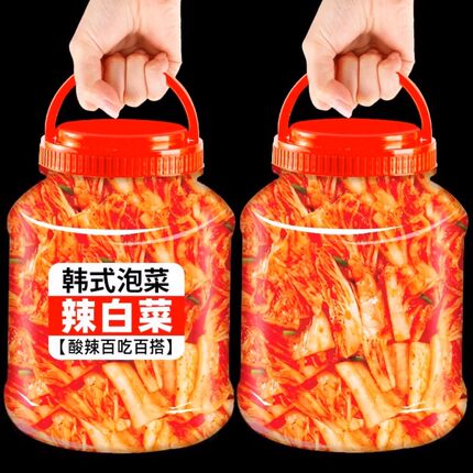 超大桶装韩式辣白菜商用东北辣白菜罐装酸爽腌菜下饭咸菜榨菜泡菜