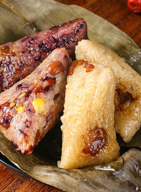 粽子 新鲜现做八宝豆沙蜜枣黑米山东手工粗粮饭团甜粽早餐端午节
