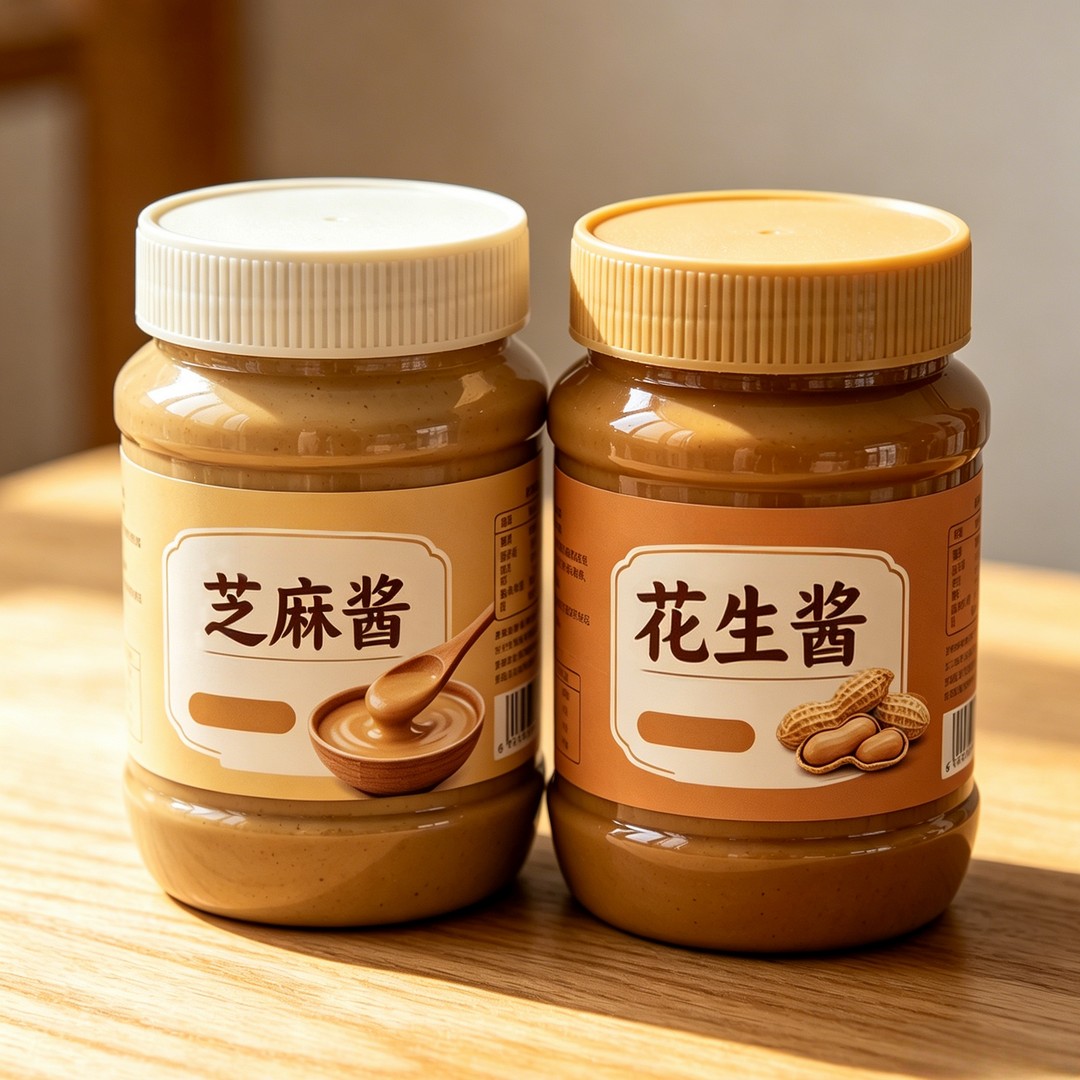 石磨工艺芝麻酱花生酱瓶装热干面凉皮火锅蘸料调料配料干净新日期