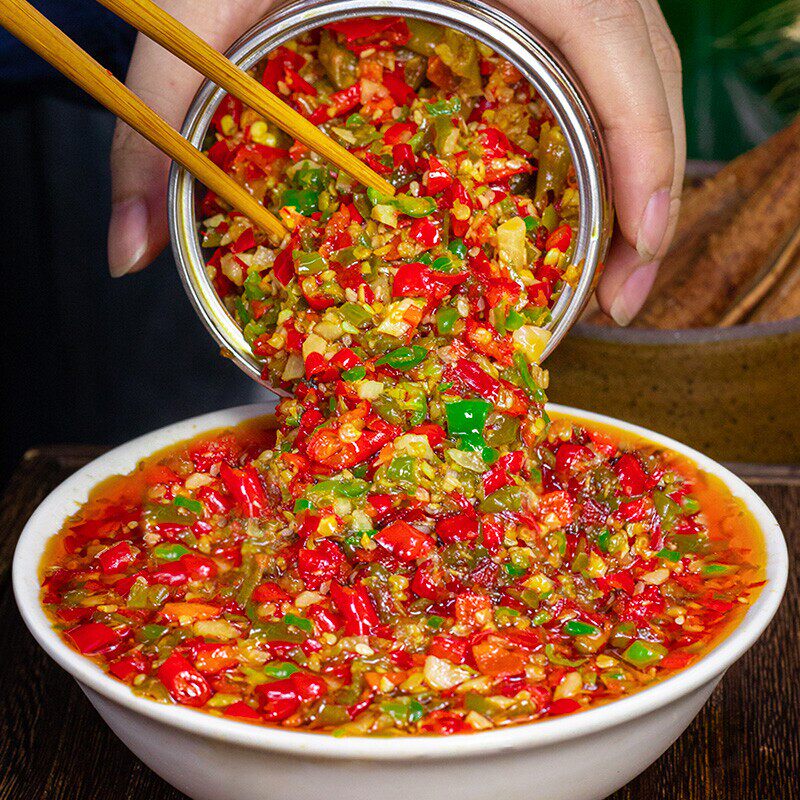 江西特产剁椒辣椒酱超辣特辣蒜蓉青红剁椒酱下饭菜瓶装蒜香辣椒酱