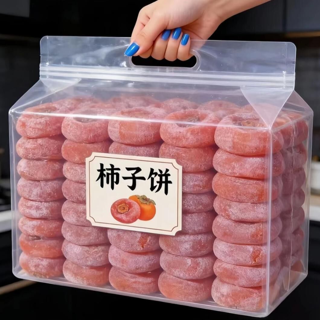 头茬新货】广西农家霜降晾晒柿饼糖心柿吊柿饼圆柿饼软糯香甜零食