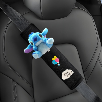 汽车安全带护肩套可爱史迪仔保险带保护套车内装饰品女生卡通创意