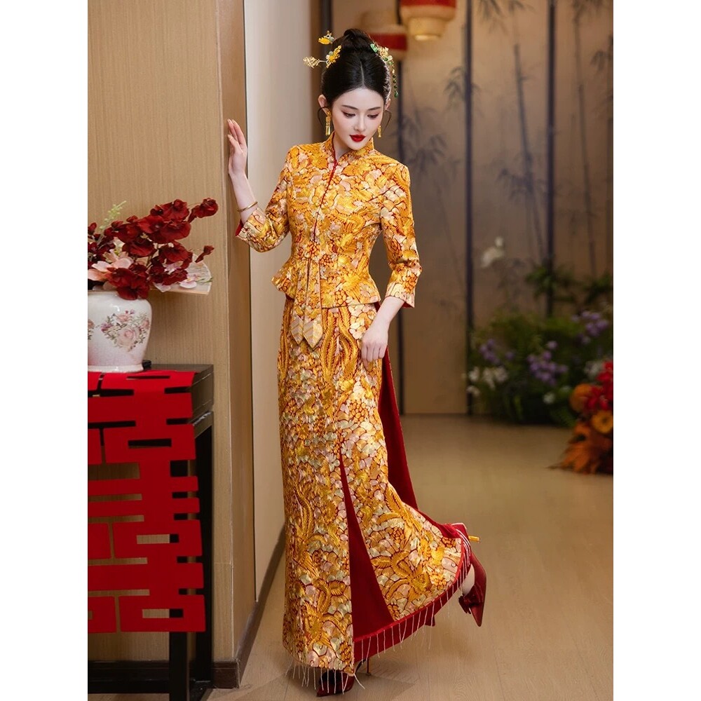 龙凤褂传统秀禾服褂皇秀禾服婚服2026年新款重工中式结婚礼a5130
