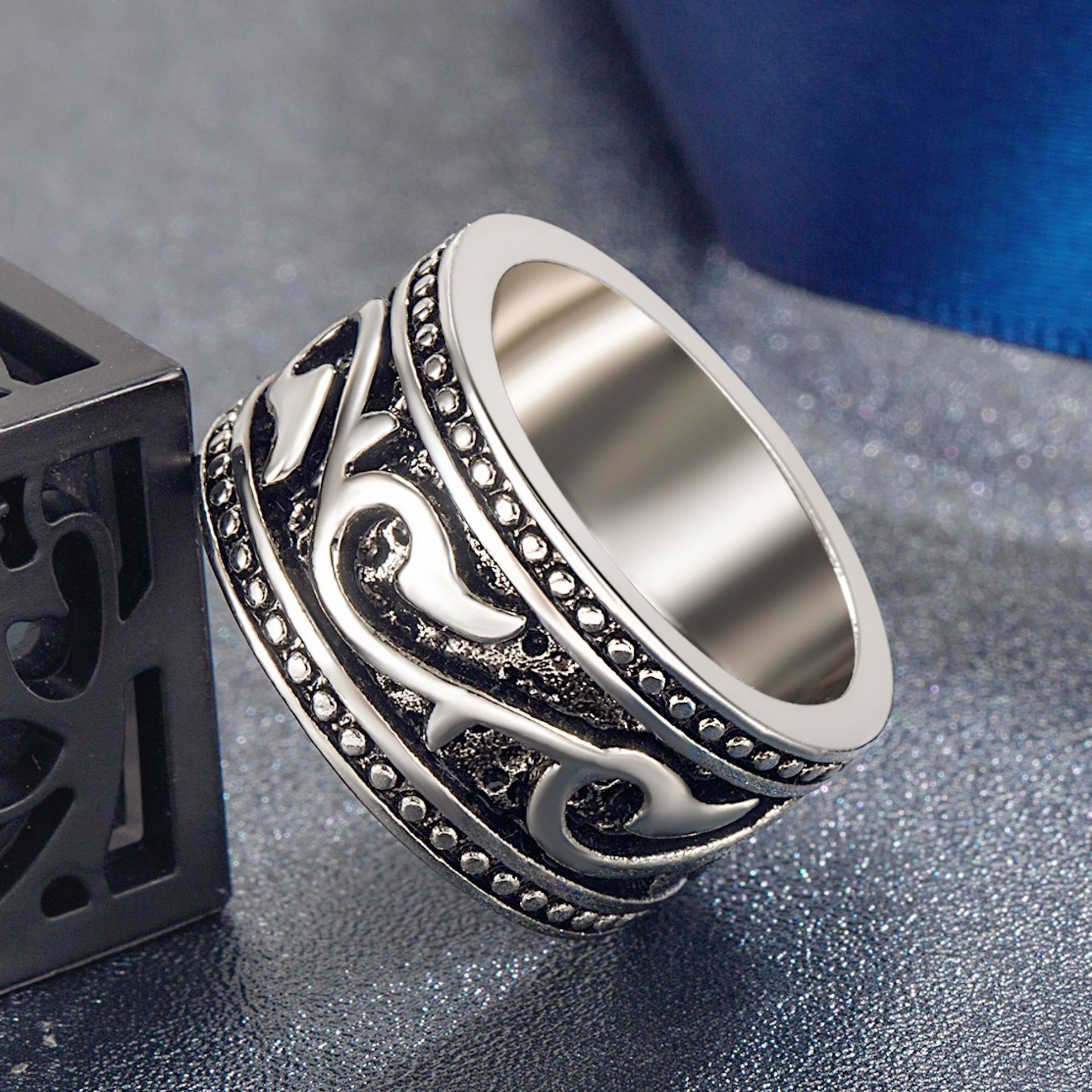 钻石之乡河南柘城河南人工钻石欧美外贸古玛雅时尚复古戒指 泰银