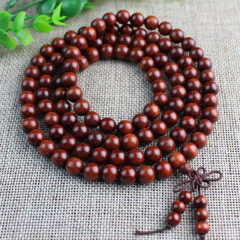 菩提之乡中国海南血檀手串赞比亚紫檀红木佛珠文玩男女手链饰品似