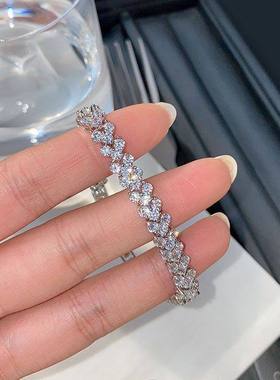 钻石之乡河南钻石商丘钻石罗马满钻手链白金米奇手链同款明a2509