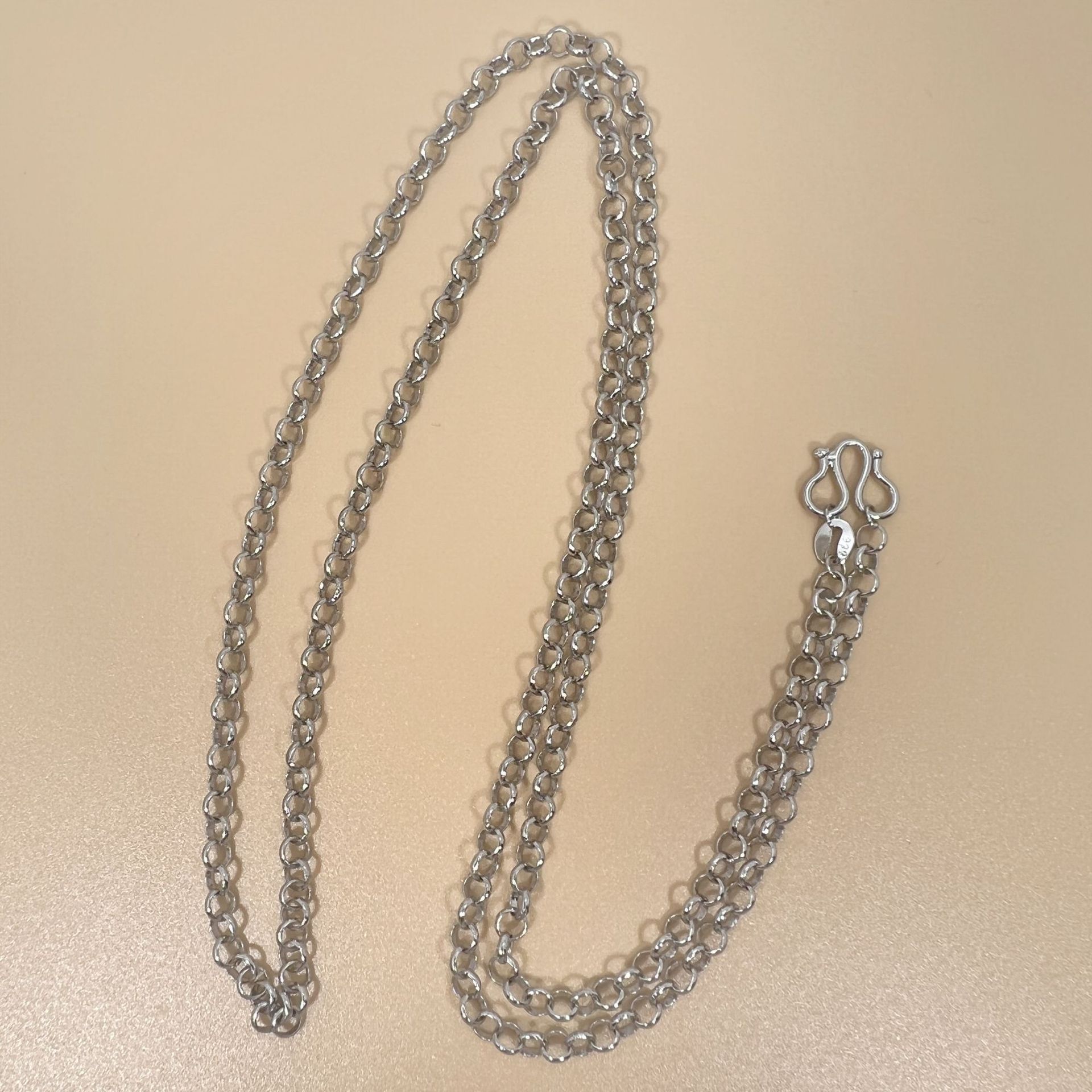 钻石之乡河南柘城河南人工钻石粗3.5M珍珠圈O字型项链 镀金珍珠链