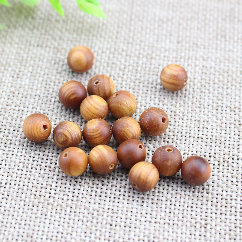 菩提之乡中国海南厂家陈化崖柏木散珠子8MM隔珠配珠DIY手串佛珠10