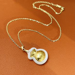 金镶玉福袋吊坠 4D仿和田玉福袋挂件项链饰品直播会销礼品 Da3163