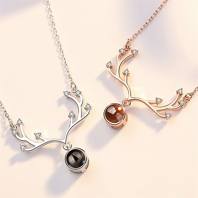 钻石之乡河南柘城河南人工钻石520一鹿有你吊坠项链100种我爱你语