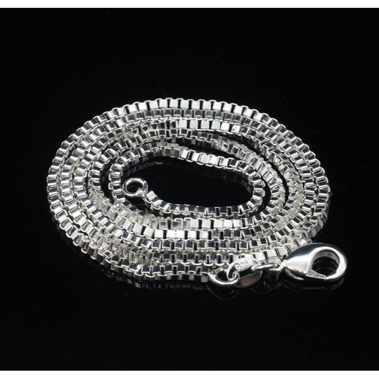 钻石之乡河南柘城河南人工钻石速卖通热卖 2.0MM盒子链项链 欧美