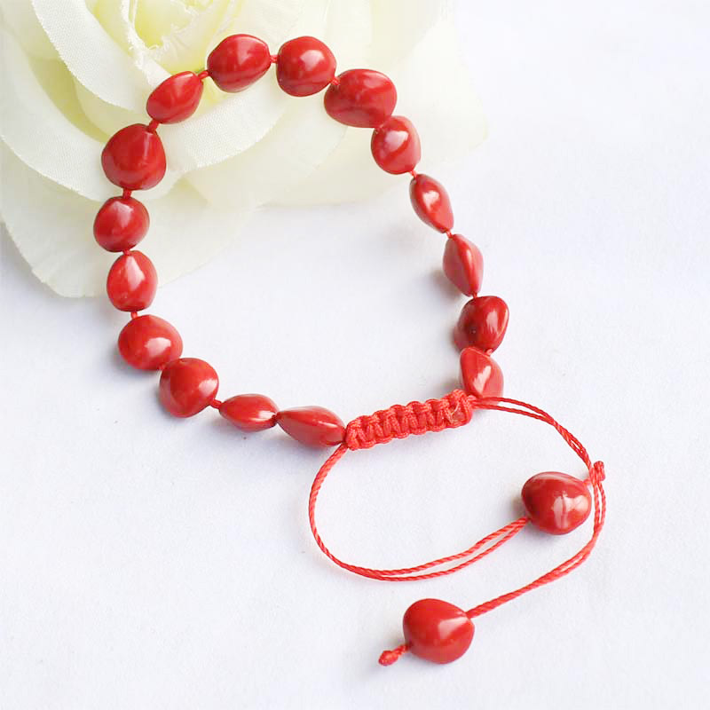 菩提之乡中国海南七夕情人节礼物相思豆手链红心菩提手饰品生日女