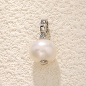 18K包金保色镶锆石珍珠万能扣吊坠小挂件手工DIY项链饰品配a2710