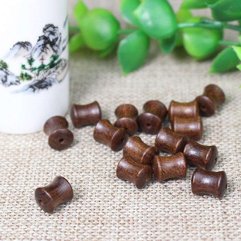 菩提之乡中国海南金丝檀木竹节手串散珠佛珠DIY手链饰品串珠配件