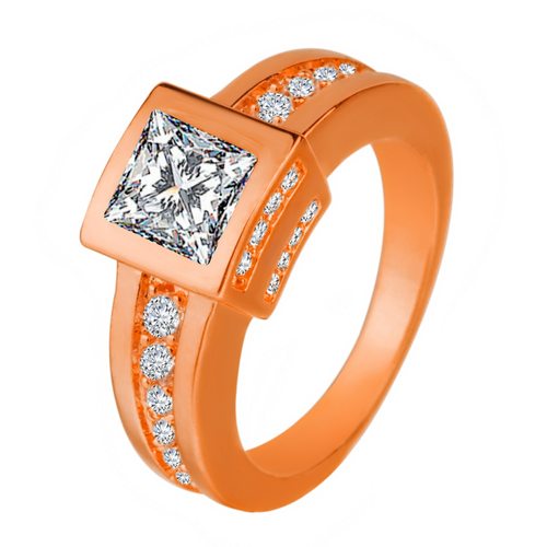 钻石之乡河南商丘wish热卖欧美创意几何正方形钻戒指 外贸镀a0007