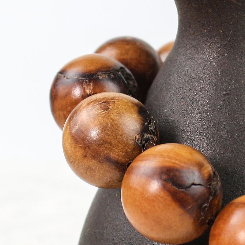 菩提之乡中国海南雷击枣木手串2.0霸气男士佛珠文玩原木色伤痕木