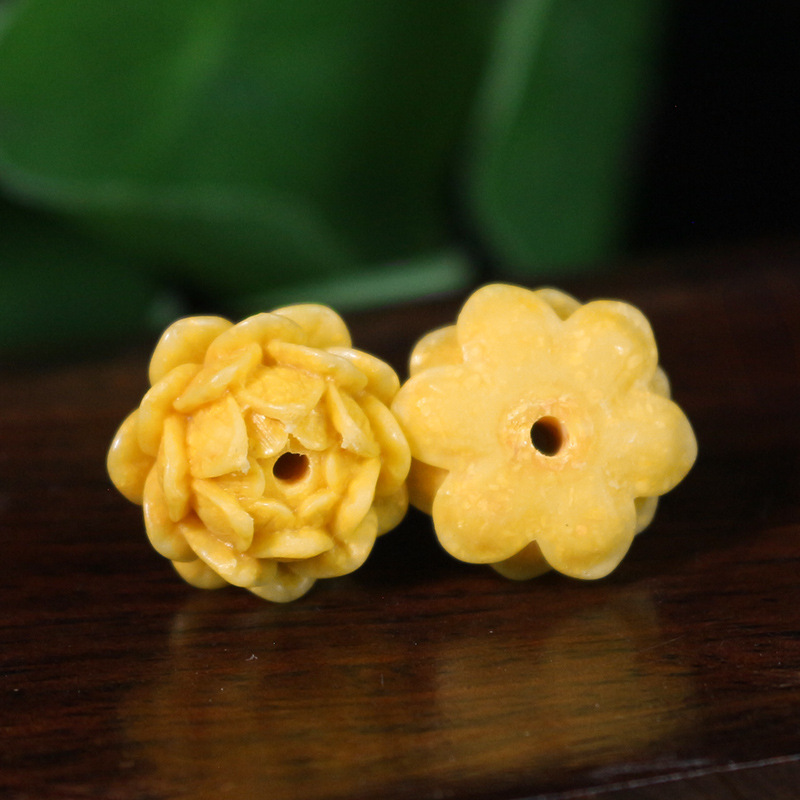 菩提之乡中国海南厂家雄黄砂朱砂莲花配件散珠DIY手串佛珠念珠配