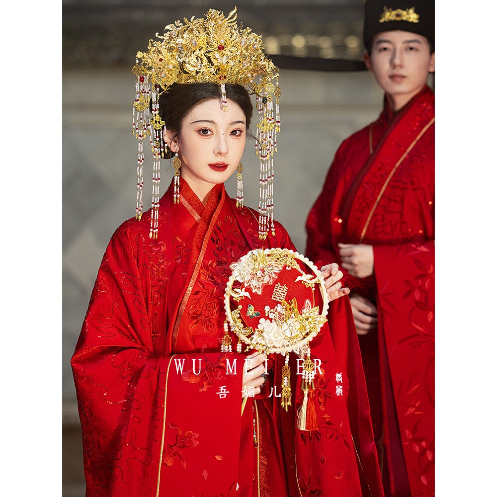 明制汉服情侣套装2026新款新中式结婚凤冠霞帔婚服敬酒礼服a4899