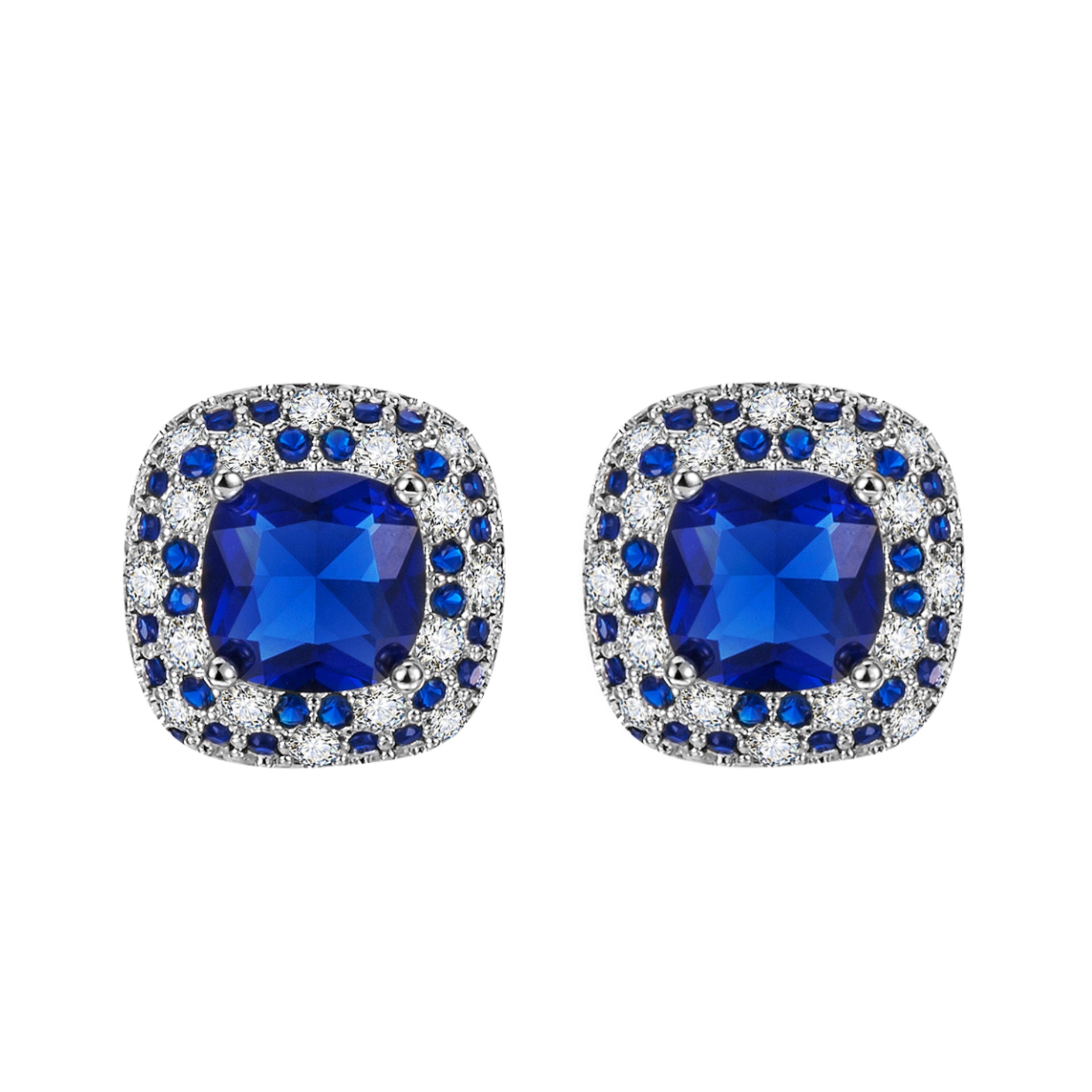 钻石之乡河南柘城河南人工钻石奢华蓝色坦桑石戒指耳钉吊坠项链