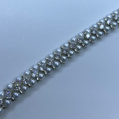 天然淡水养殖小珍珠3 4mm碎银双层手链韩版 简约高级日常百搭a2803