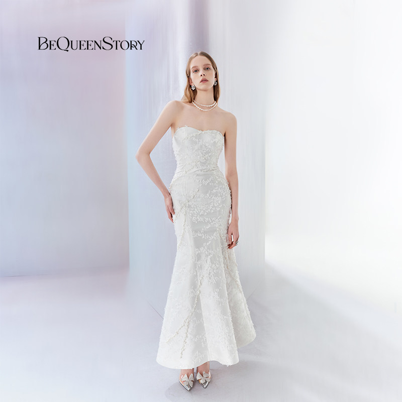 【明星同款】bequeenstory2025新款静奢肌理暗纹抹胸礼服裙长裙,女装/女士精品,连衣裙,淘宝优惠券,粉丝福利购,淘宝优惠卷