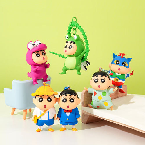 KKV新品蜡笔小新系列变装挂件萌趣钥匙扣野原新之助周边包包挂饰