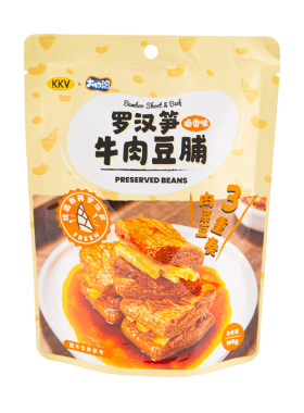 KKV大口洽罗汉笋牛肉豆脯卤香味休闲零食小吃办公室即食小零食