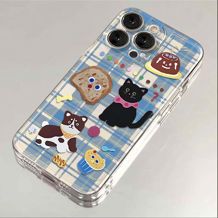 面包小猫小狗适用oppoa53手机壳Reno3/9/8/7/6/5pro透明4se硅胶a96/52s/92s/58防摔r17卡通k10pro全包可爱壳