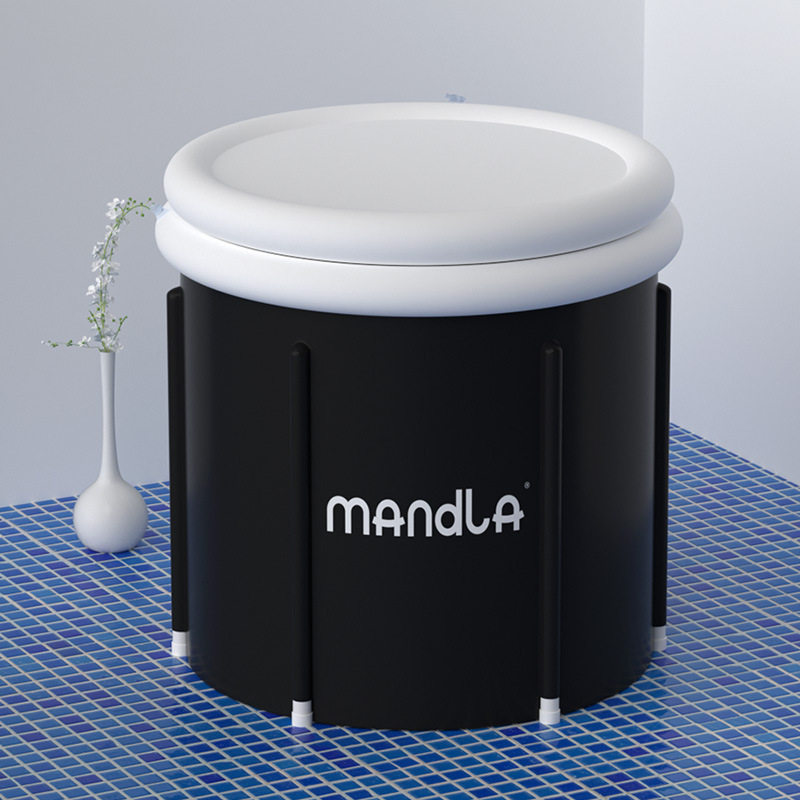 源头冰浴桶浴缸桶充气折叠冰浴耐寒折叠家用户外浴缸盖子冰桶