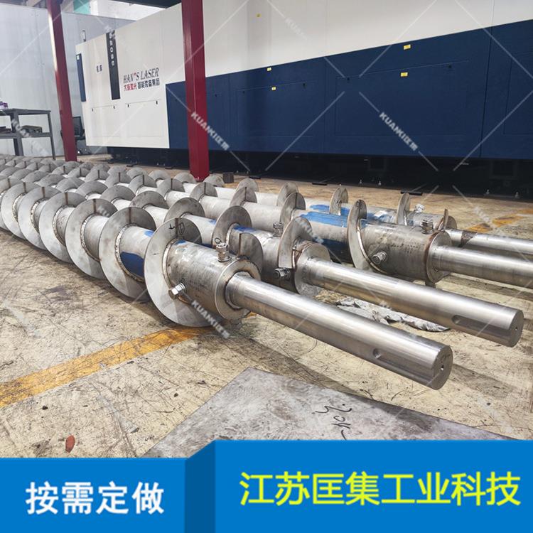 输送机螺旋杆轴制作有轴螺旋叶片现货不锈钢绞龙螺旋输送轴