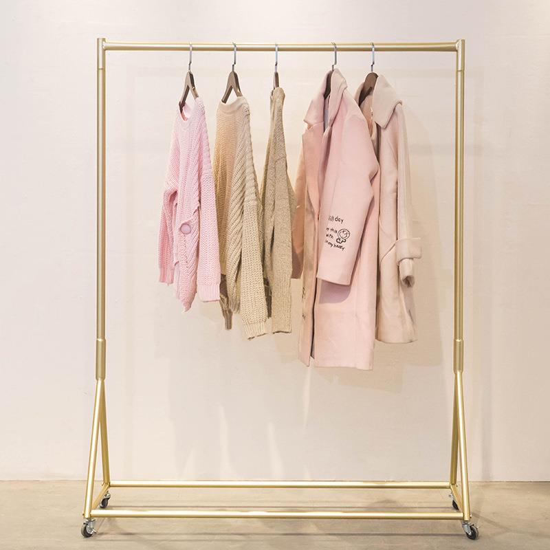 铁艺服装店展示架落地式挂衣架陈列货架男女童装架龙门架子工业风