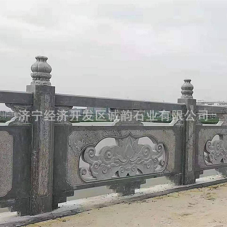 诚韵石业供应拱桥防护石栏杆护栏桥面雕花石栏板石雕护栏