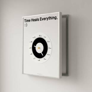 电表箱装饰画带钟表高级电表箱遮挡时钟免打孔静音装饰钟玄关挂画