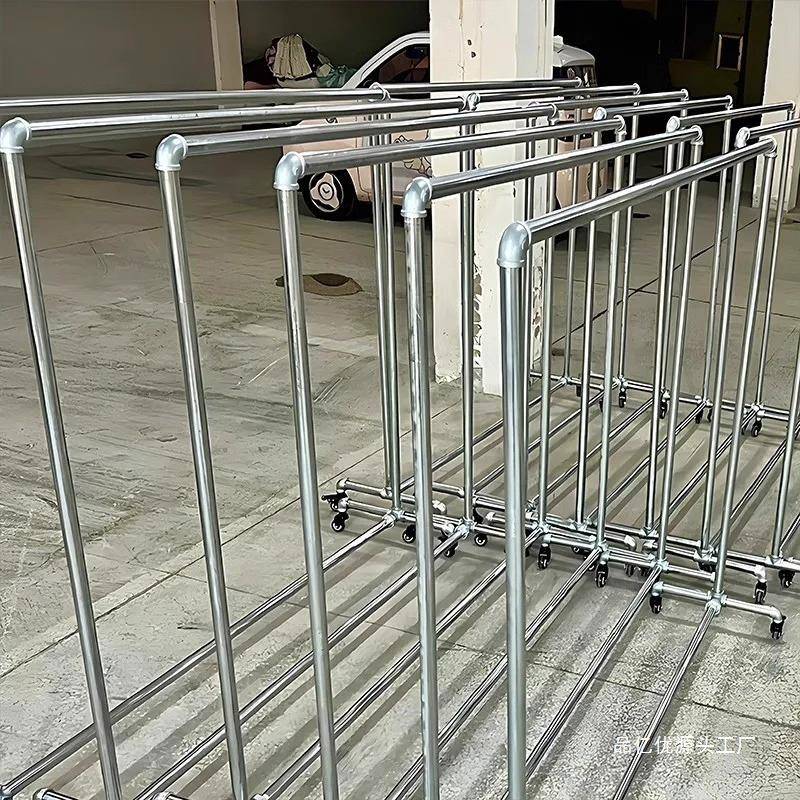 钢管晾衣架凉衣架晾衣杆阳台家用落地卧室户衣服简易晒被水管