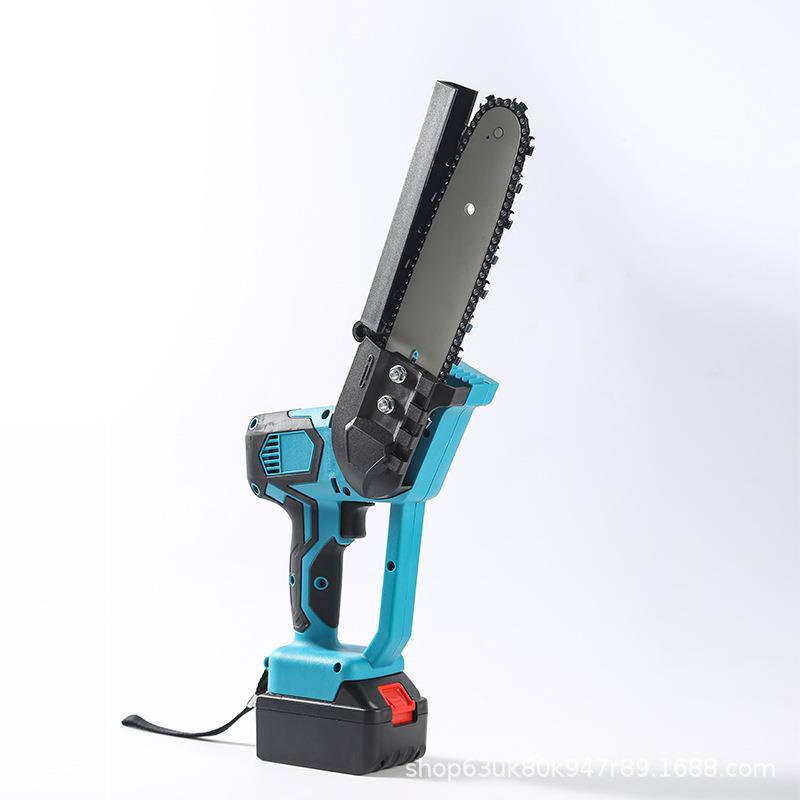 锂电8寸单手锯木工无线伐木锯家用小型充电式电动链锯现货