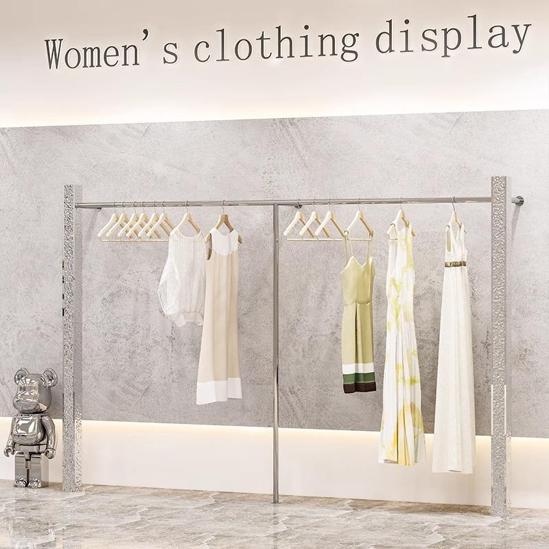 服装店展示架男装货架女装挂衣架童装陈列架落地式衣服水波纹架子