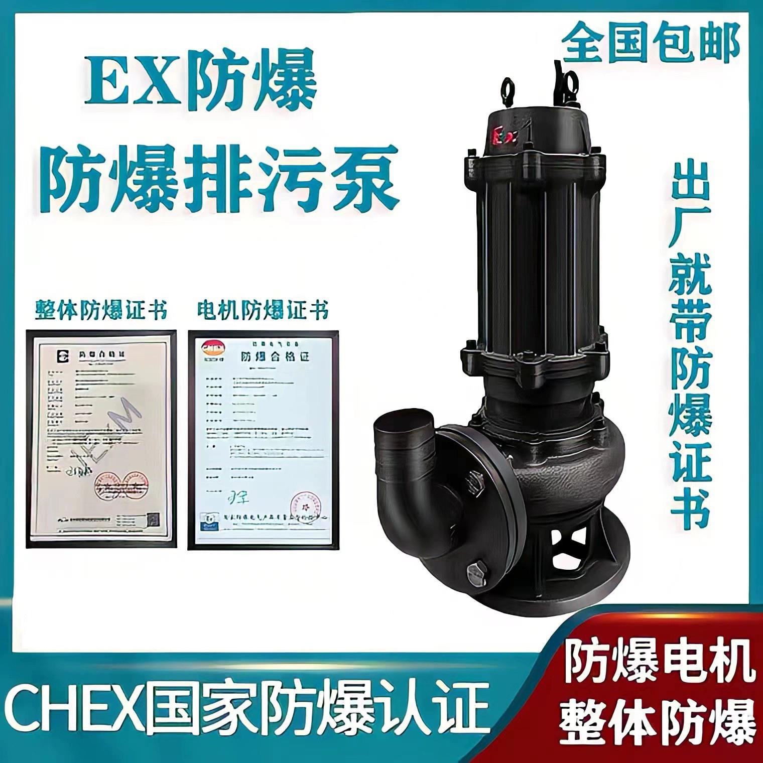 防爆潜水泵不锈钢排污泵全保耐高温提升泵无堵塞切割自搅匀潜污泵