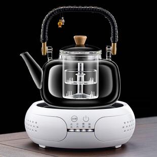 玻璃全自动蒸煮一体煮茶器泡茶壶养生烧水套装 2024新款 专用电陶炉