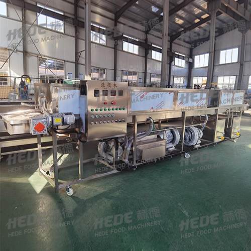 现货自动进出料洗筐机 全自动连续式洗筐设备 面包托盘清洗设备