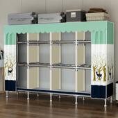 简易衣柜合金接口布衣柜全钢架耐用出租房叠衣服多层多格储物柜子