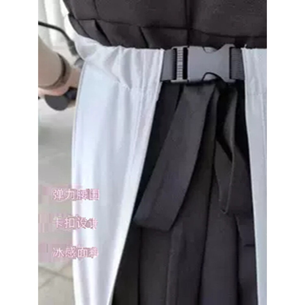 电动车防走光围裙一片式半身裙子电瓶车防晒半身裙骑车半身裙冰丝