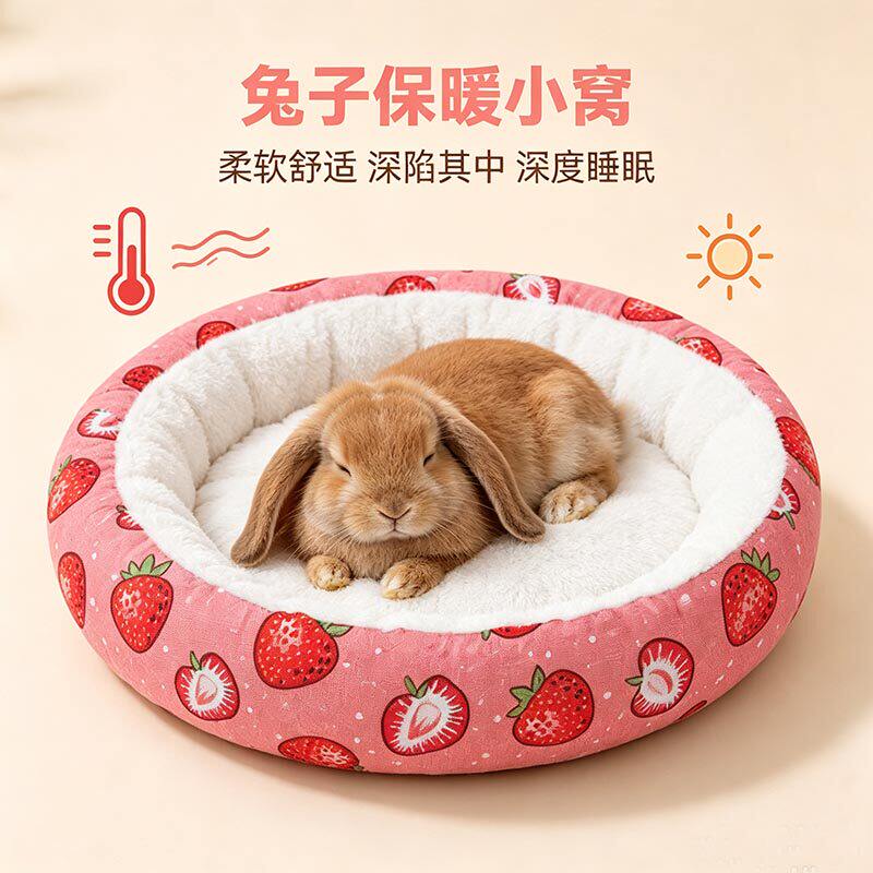 兔子保暖窝睡觉专用的小床宠物龙猫荷兰猪防寒冷过冬加厚柔软棉窝