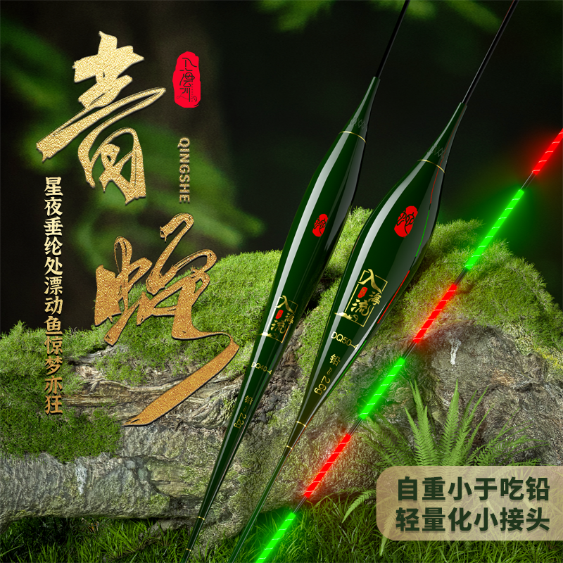 入海流DQ青蛇咬钩变色硬尾夜光漂日夜两用316电子浮漂灵敏鲫鱼漂