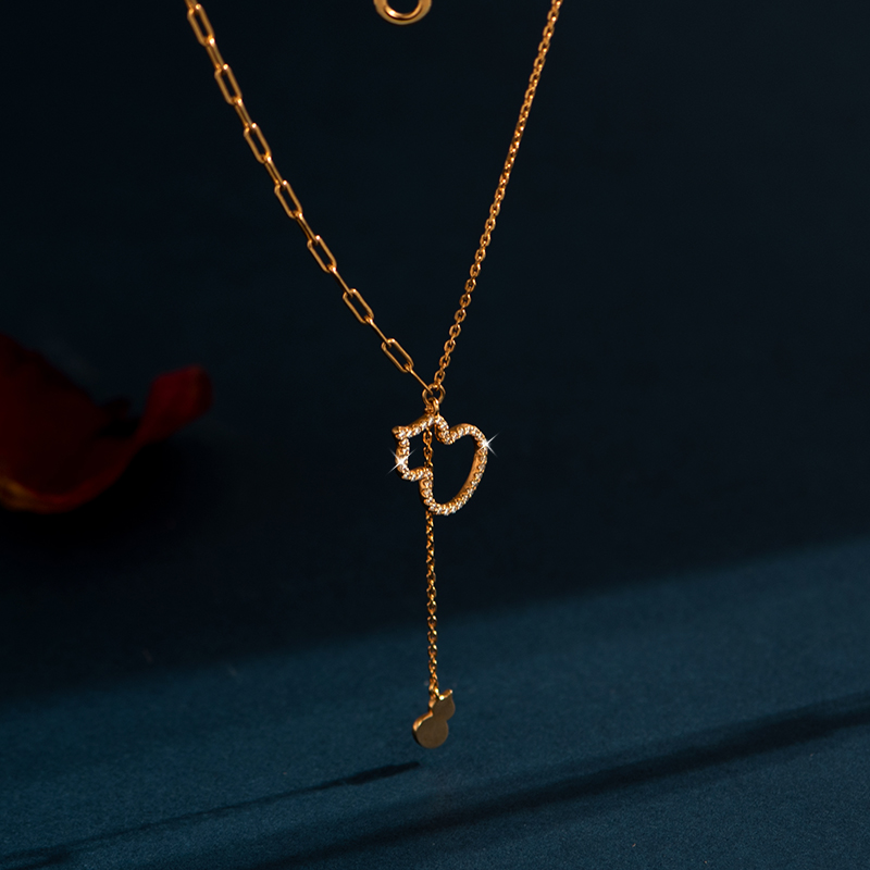 Omereve欧睿雅｜福禄·轻奢葫芦项链 925银18K金色高级锁骨链吊坠