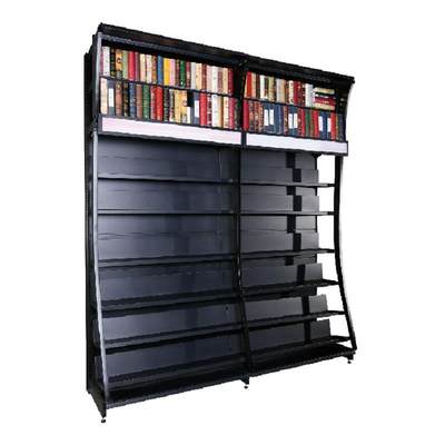 JQ-15 超市图书架 图书馆书架钢制单双面资料架家用图书柜铁架