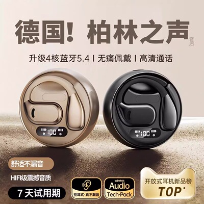 原初者蓝牙耳机通话清晰AI降噪低延迟不入耳立体声重低音挂耳式