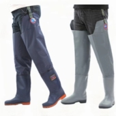 防水胶靴下水裤 超高筒雨鞋 男女涉水过膝钓鱼靴抓鱼捕鱼厚底长水鞋