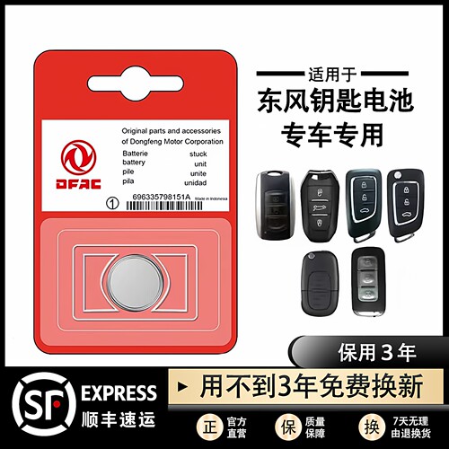 适用于东风钥匙遥控器纽扣电池