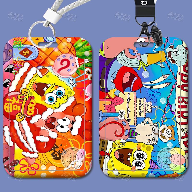 海绵宝宝卡套学生滑盖校