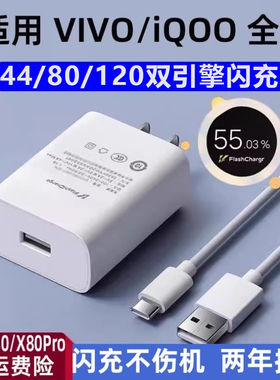 适用vivo120充电器原装vivoX100X90X90proX Fold2/3proy100t闪充iQOO13/12/111/10/快充Neo9/8Z8/Z7充电头